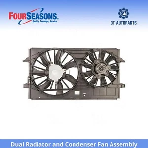 For 2007-2009 Saturn Aura Dual Radiator and Condenser Fan Assembly 4 Seasons - Picture 1 of 5