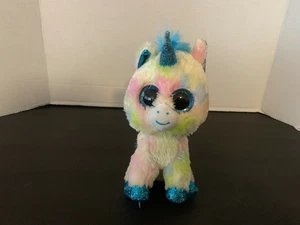 Peluche arco iris Ty Beanie Boos BLITZ the Unicorn 2017 6" - sin etiqueta colgante - Imagen 1 de 2