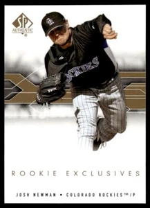 2008 SP Authentic Rookie Exclusives Josh Newman Colorado Rockies #RE-NE - Picture 1 of 2