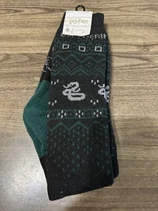 Harry Potter Slytherin Black and Green High Socks Wizarding World Brand New! - Picture 1 of 4