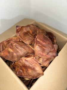 50x Large Dried Pigs Ears - 100% Natural Pork - Picture 1 of 5