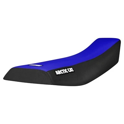 2002-2004 Arctic Cat 375 400 500 ATV Gripper Seat Cover  BLACK/BLUE  LOGO #451 - Image 1 of 4
