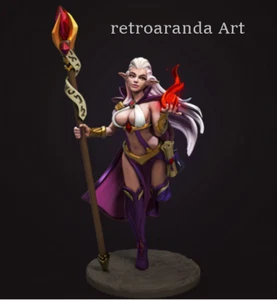 Miniatura * Hechicera Elfo * para pintar - 54 mm - Resina - Imagen 1 de 3