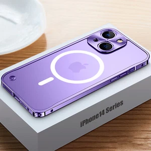 For iPhone 16 Pro Max 15 14 13 Aluminium Metal Frame Case MagSafe Magnetic Cover - Picture 1 of 20