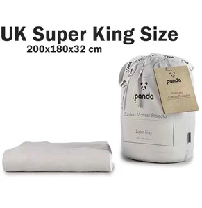 Panda Bambus Matratzenschoner Antibakteriell Super King Bett Größe 200 x 180 cm - Bild 1 von 6