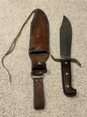 Western USA W49 B Bowie Knife With Leather Sheath - Image 1 of 4