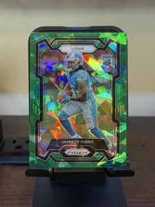2023 Prizm Jahmyr Gibbs Green Cracked Ice Rookie RC - Detroit Lions - Picture 1 of 2
