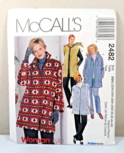 McCalls Pattern 2482 Womens Unlined Jacket Or Vest - 4 Styles - Size 22W To 46 - Picture 1 of 2
