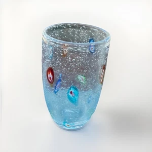 Murano Stil Millefiori Kunst Glas Becher Blasen Handarbeit Italy Look - Bild 1 von 1