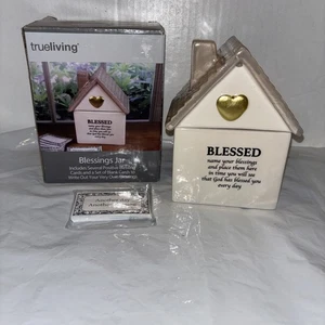 Tarro de bendiciones True Living casa y tarjetas de cerámica - Imagen 1 de 12