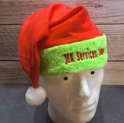 Sombrero de Santa Grinch bordado con nombre o texto personalizado, verde y rojo, niños - adultos Foto 1 de 2