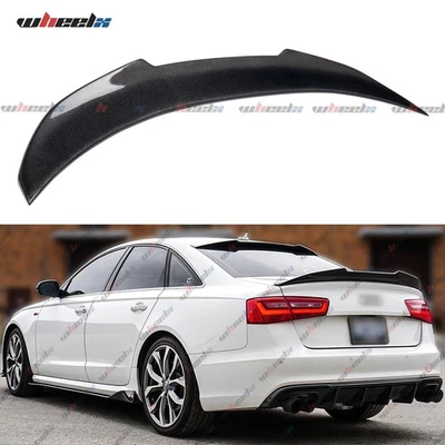 ALERÓN MALETERO FIBRA CARBONO REAL HIGHKICK ESTILO PSM PARA AUDI A6 S6 C7 C7.5 12-18 Foto 1 de 4