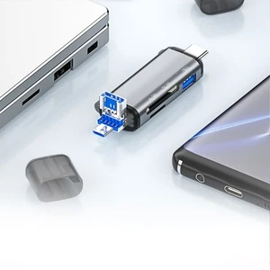 USB3.0 Bezpieczny czytnik kart cyfrowych Interfejsy USB C + USB do przesyłania danych - Zdjęcie 1 z 8