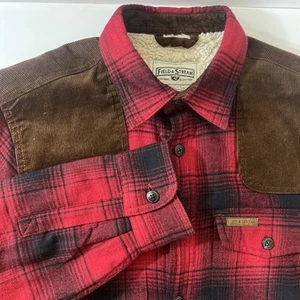 Vintage Field & Stream Original Outfitter Small Jacke rot gefüttert Baumwolle, Cord - Bild 1 von 7