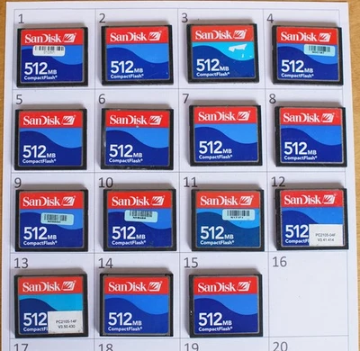 1x CF Card Compact Flash Memory 512MB SanDisk  #130 - Image 1 of 2