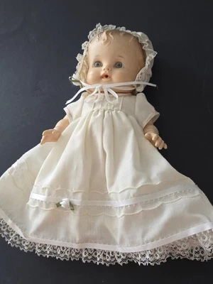 Adorable Vintage 9"  Baby Doll with Original Outfit So Cute - Image 1 of 4