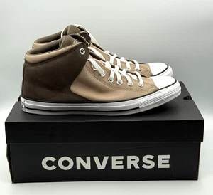 Zapatos Converse Chuck Taylor Para Hombre 10.5 All Star High Street Medio Marrón Blanco - Imagen 1 de 10