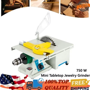 Mini Table Grinder Gem Grinding Polishing Machine Rock Saw Jewelry Lapidary 750W - Picture 1 of 19