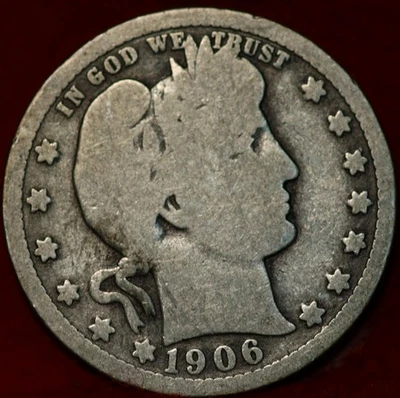 1906 Philadelphia Mint Silver Barber Quarter - Image 1 of 2