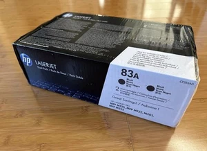 HP Laserjet CF283AD Schwarz Tinte Tonerkassette Doppelpack Versiegelt 83A - Bild 1 von 1