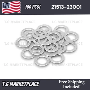 Set of 100: Oil Drain Plug Gaskets For Hyundai & Kia 21513-23001 TRACKABLE - Picture 1 of 1