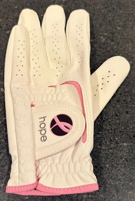 Wilson Hope white pink Ladies L Large Left Premium Soft Golf Glove New - Image 1 of 4