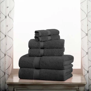 GoLinens Egyptian Cotton Pile Heavyweight 6 Piece Towel Set - Picture 1 of 135