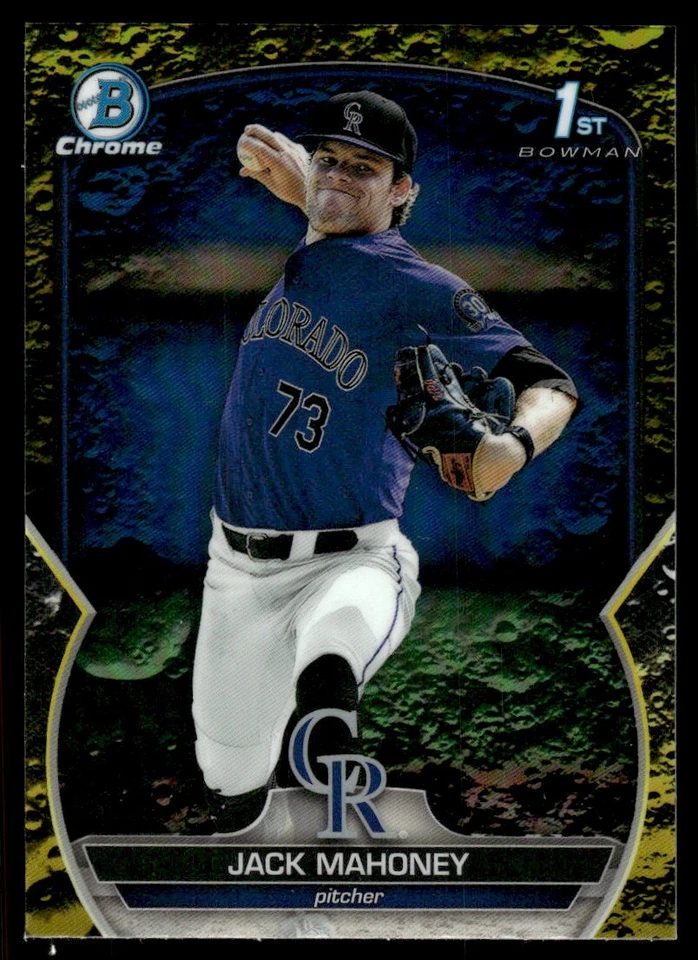 2023 Bowman Draft Chrome Sky Blue Refractors Jack Mahoney Rookie /75 Colorado - Image 1 of 2
