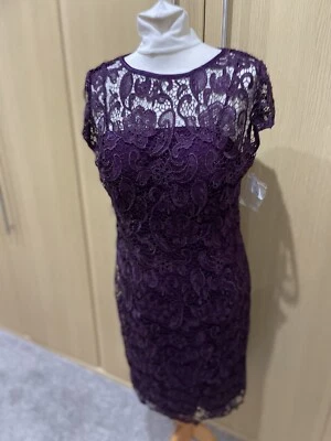BNWT Stenay Purple lace style dress size 10(uk  approx 12) — 第 1/4 张图片