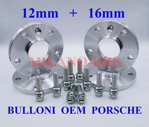 KIT 4 DISTANZIALI RUOTA 12+16mm PORSCHE BOXSTER 981 - 982 - 986 BULLONI OEM - Imagen 1 de 2