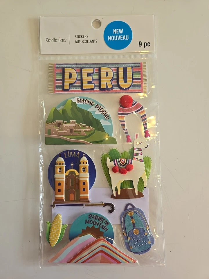 Recollections PERU MACHU PICCHU Scrapbooking Stickers