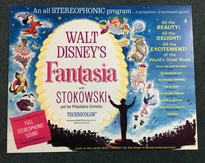 Walt Disney's FANTASIA 1963R NM/COMPLETE LOBBY CARD SET OF 9! MICKEY! DINOSAURS! - Picture 1 of 8