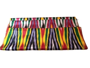 FILATO A MANO UZBEK IKAT KHAN ATLAS SETA - 25,5" x 36" - Foto 1 di 10