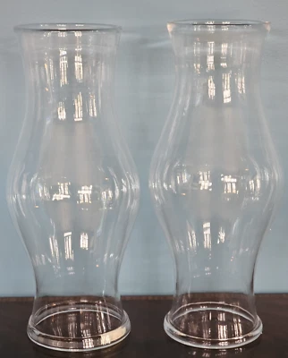 Pair of Blenko/Royal Leerdam Williamsburg Blown Glass Hurricane Shade 18" CW 10 - Image 1 of 4