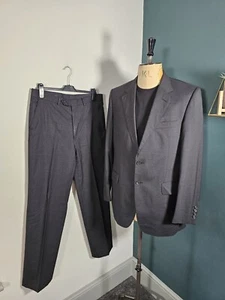 Gieves & Hawkes 2-Teiler Anzug Herren 40L - Dunkelgrau 100% Wolle Classic Savile Row - Bild 1 von 24