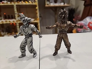 Vtg Burger King Dragon Ball Z Goku Silver And Bronze Action Figures - Picture 1 of 14