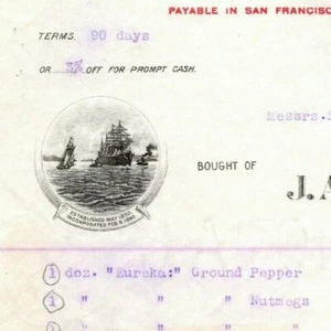 Scarce 1904 San Francisco Invoice Letterhead J. A. Folger Coffee Spices - Picture 1 of 3