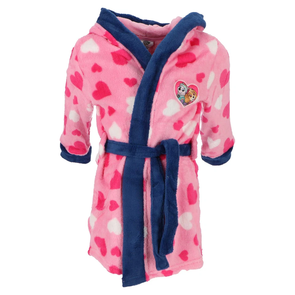 NICKELODEON PAW PATROL Mädchen Bademantel Kimono Morgenmantel Kapuze rosa NEU