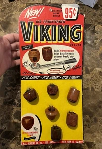 Wikinger Bruyère Pfeife Schale Vintage Werbung Arbeitsplatte Laden Display Tobacciana - Bild 1 von 14