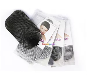 1 de perruque élastique noire extensible filet casquette pour perruques de cosplay anime - Photo 1 sur 3