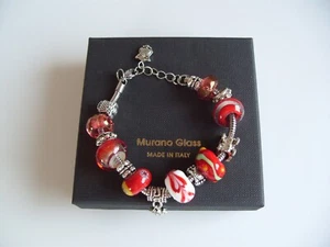 Pulsera Dije Estilo Estilo Original Murano Mujer Joyería Murano Cristal Único - Imagen 1 de 8