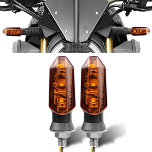 2 Stück Universal 8mm Motorrad Blinker LED Blinkleuchte Gelb Linsen Für Kawasaki - Picture 1 of 13