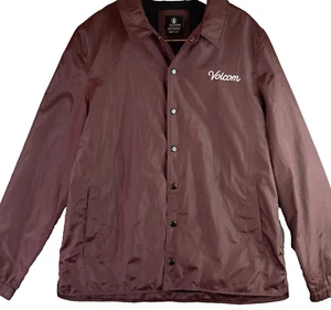 Volcom Water Resistant Windbreaker Wind Jacket Women's 14 Snap Button Pockets - Picture 1 of 19