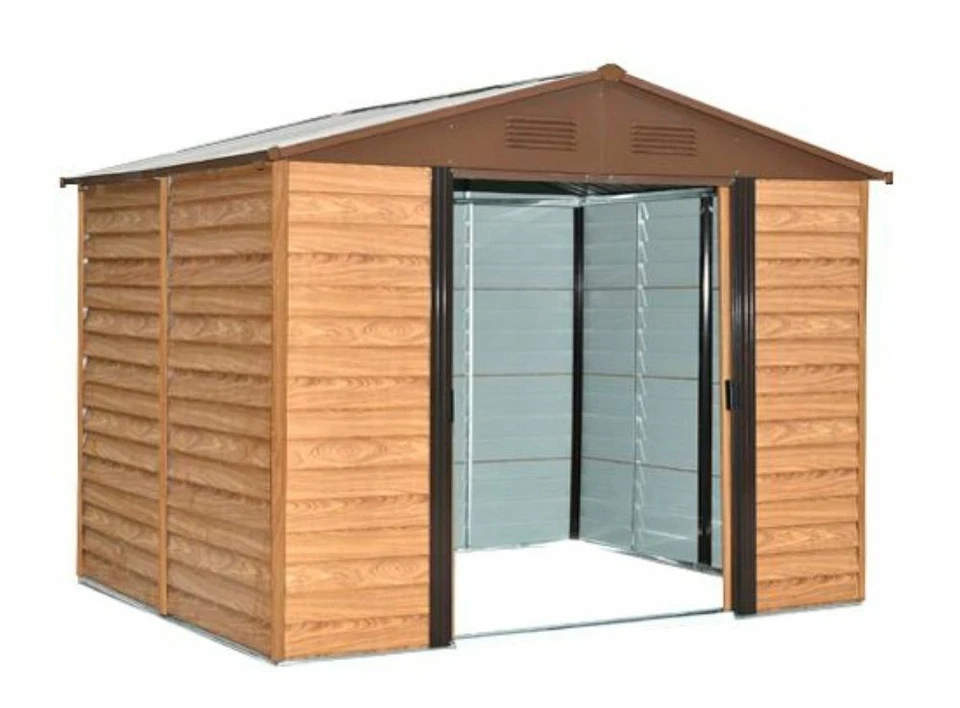 Pergart Frankfurt II 1112 Gerätehaus 321x 366x220 cm - Holzoptik (40003734)