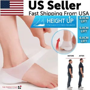 Concealed Footbed Enhancers Invisible Height Increase Silicone Insoles Pads USA - Picture 1 of 12