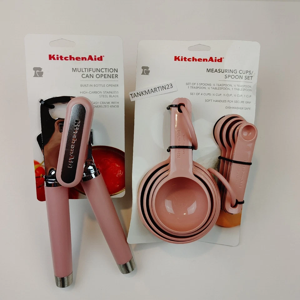 KitchenAid 9 мерные чашки и ложки консервный нож розовый KQ475OHDRA KO199OHDRA - Изображение 1 из 4