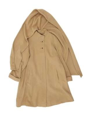 WALKER Womens Loose Fit Overcoat EU 40 Medium Beige Lambswool Classic DG51 - Image 1 of 4