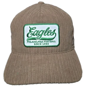 New Mens '47 Hitch Cord Patch Philadelphia Eagles Snapback Hat Brown Corduroy  - Picture 1 of 7