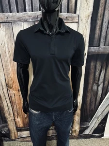 Rapha Cycling Short Sleeve Black Cotton Pique Polo Shirt Size Large - Picture 1 of 8