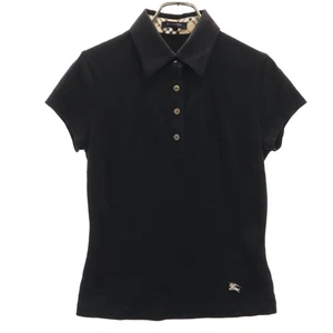 Polo manica corta BURBERRY 1 nera Sanyo Shokai donna - Foto 1 di 10